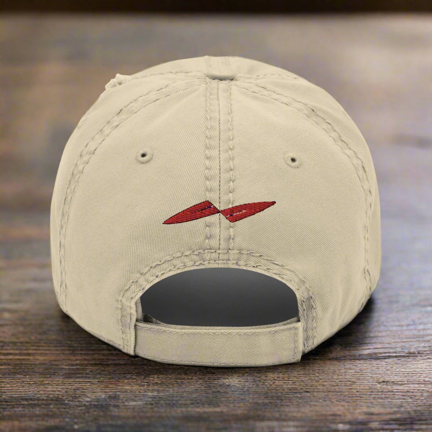 Against All Enemies Distressed Dad Hat (Navy/Gold)