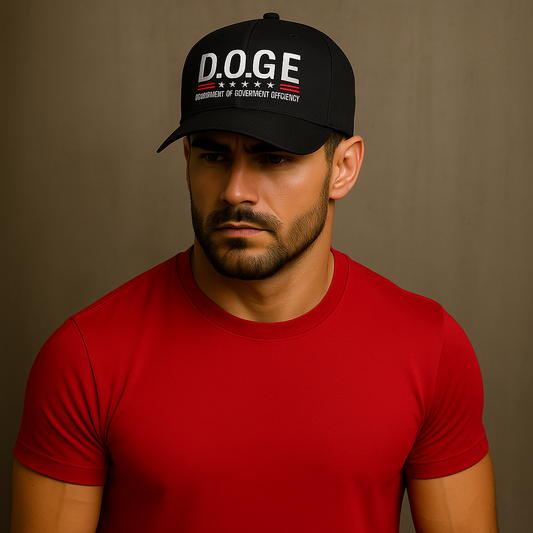 FLEX-FIT - D.O.G.E Black w/Red Hat