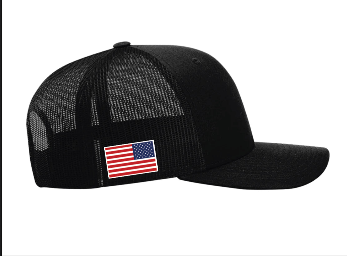 TRUCKER - AMERICAN FLAG W/ BLUE STRIPE
