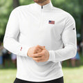 American Flag Premium Adidas Quarter-zip Pullover