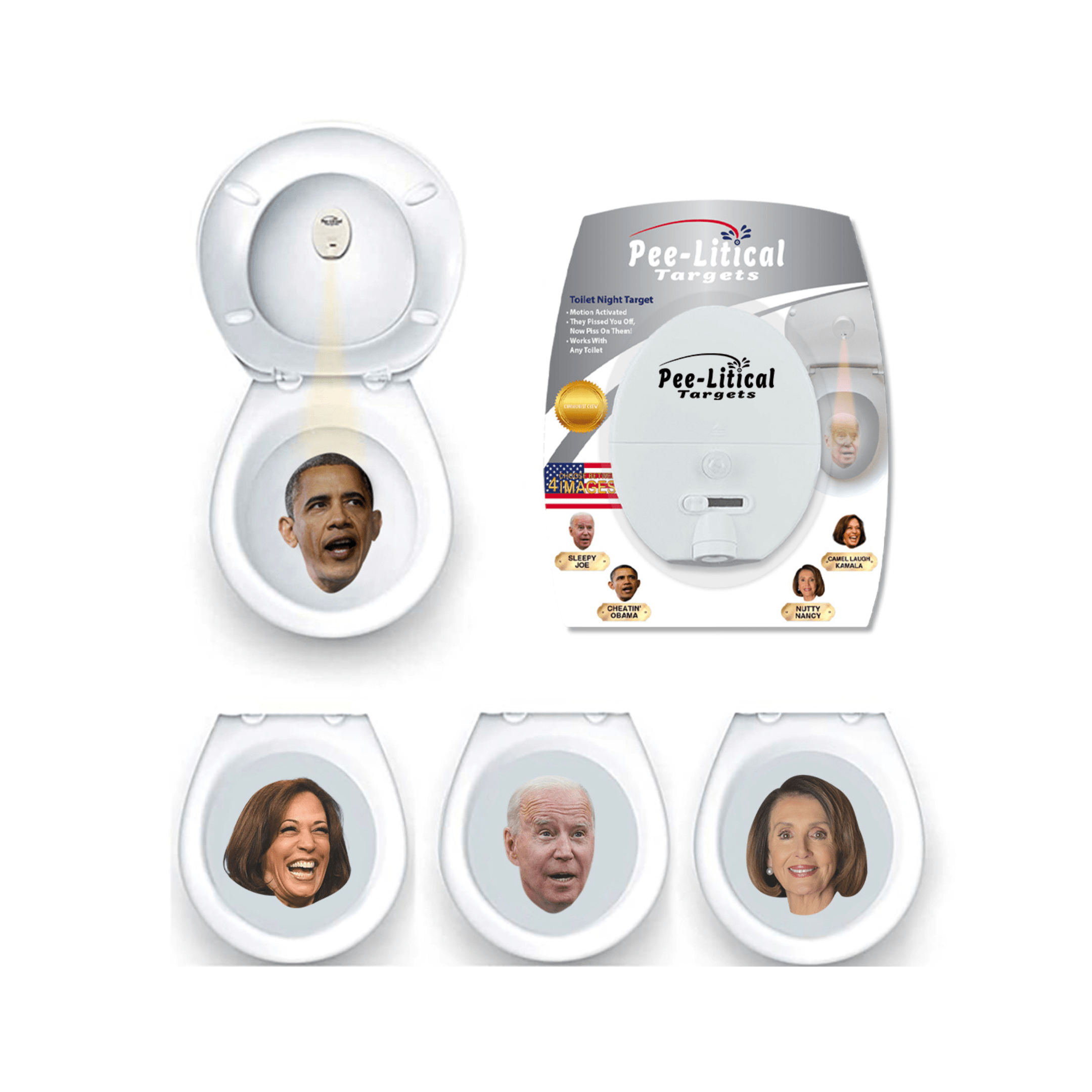 Pee-Litical Target Toilet Light Projector